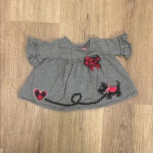 Good Lad Gray Baby Dress with Ruffle Sleeves